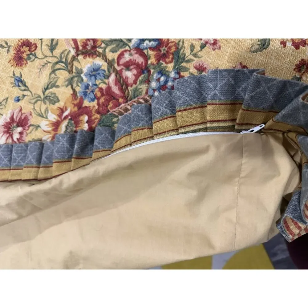 VTG Jane Wilner Rooster French Cottage Toile 7 Piece Duvet Set Shams King